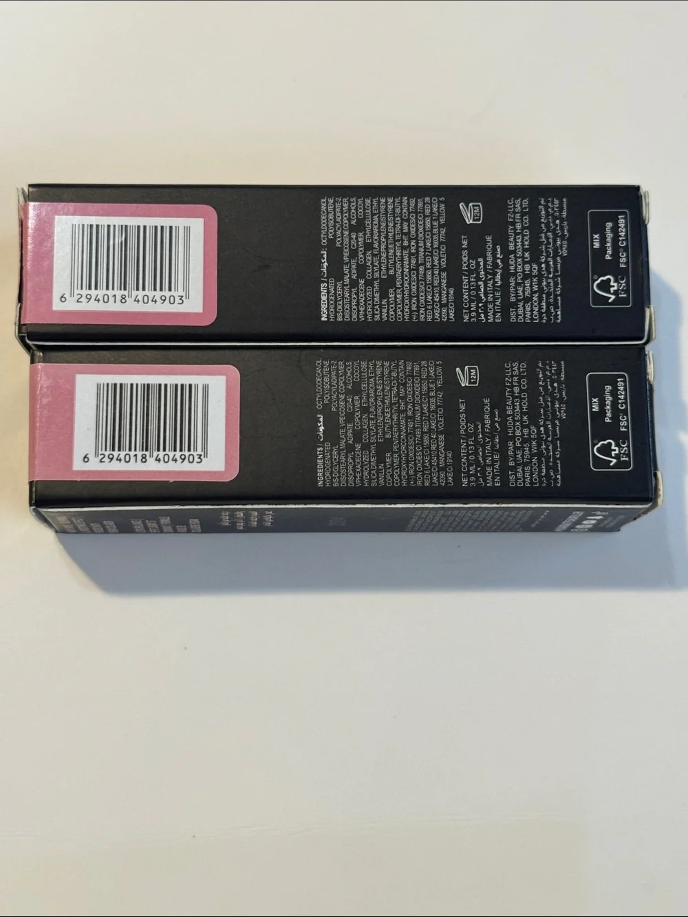 HUDA BEAUTY Faux Filler Extra Shine Lip Gloss Duo - Nude Pink